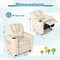 Sponge PU Wood PP Kids Recliner Chair with Adjustable Backrest, Footrest and Firm Cushion